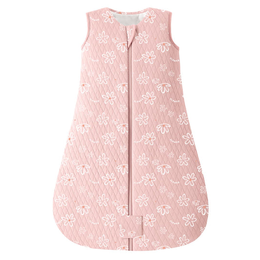 Yoofoss Babyschlafsack Winter 2.5 Tog 67cm 0-6 Monate Baumwolle rosa Blumenmuster