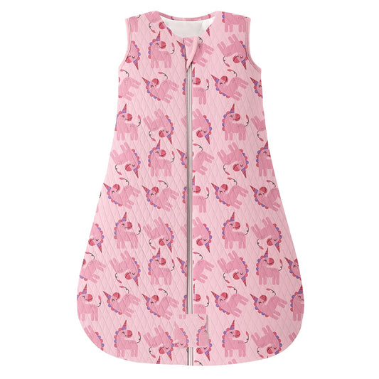 Yoofoss Winterschlafsack Baby 2.5 Tog 67cm 0-6 Monate Baumwolle Einhornrosa warm atmungsaktiv